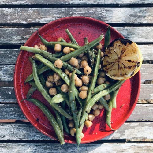Bean and chickpea salad